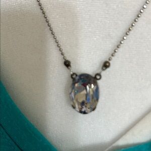 Sabika Iridescent Crystal Pendant Necklace in Gray and Multicolor